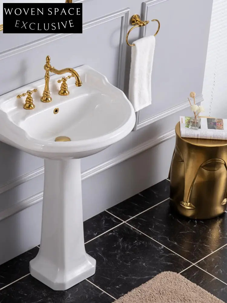 Varese Dietao Pedestal Basin Retro Style Three-Hole