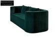 Luxury Velvet 3-Seater Curved Sofa: Modern Living Room Furniture with Solid Wood Frame