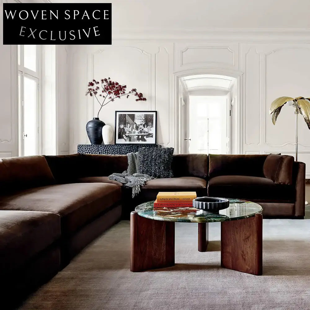 Modern Velvet Corner Sofa Chair - Luxury Living Room Seating Set