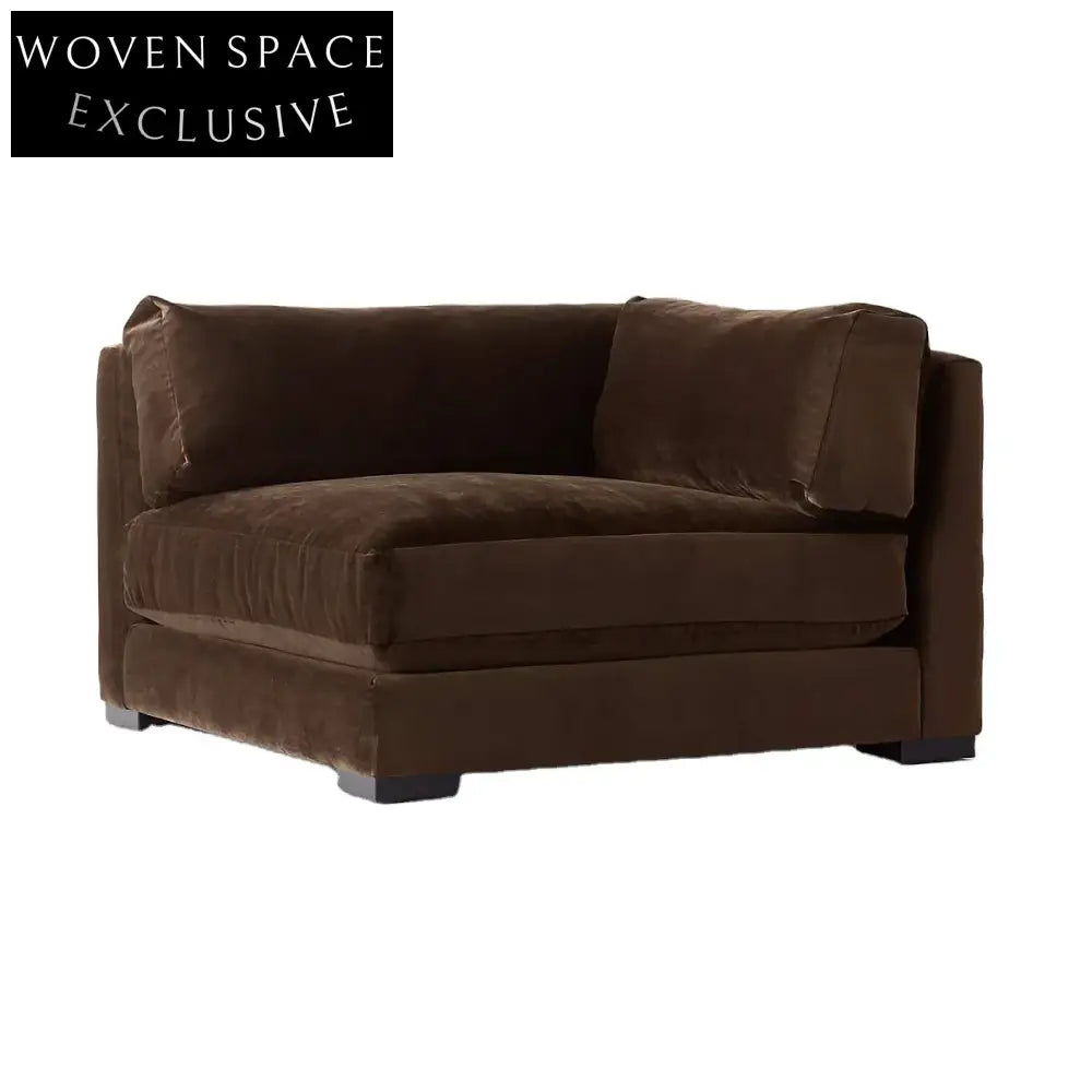 Modern Velvet Corner Sofa Chair - Luxury Living Room Seating Set