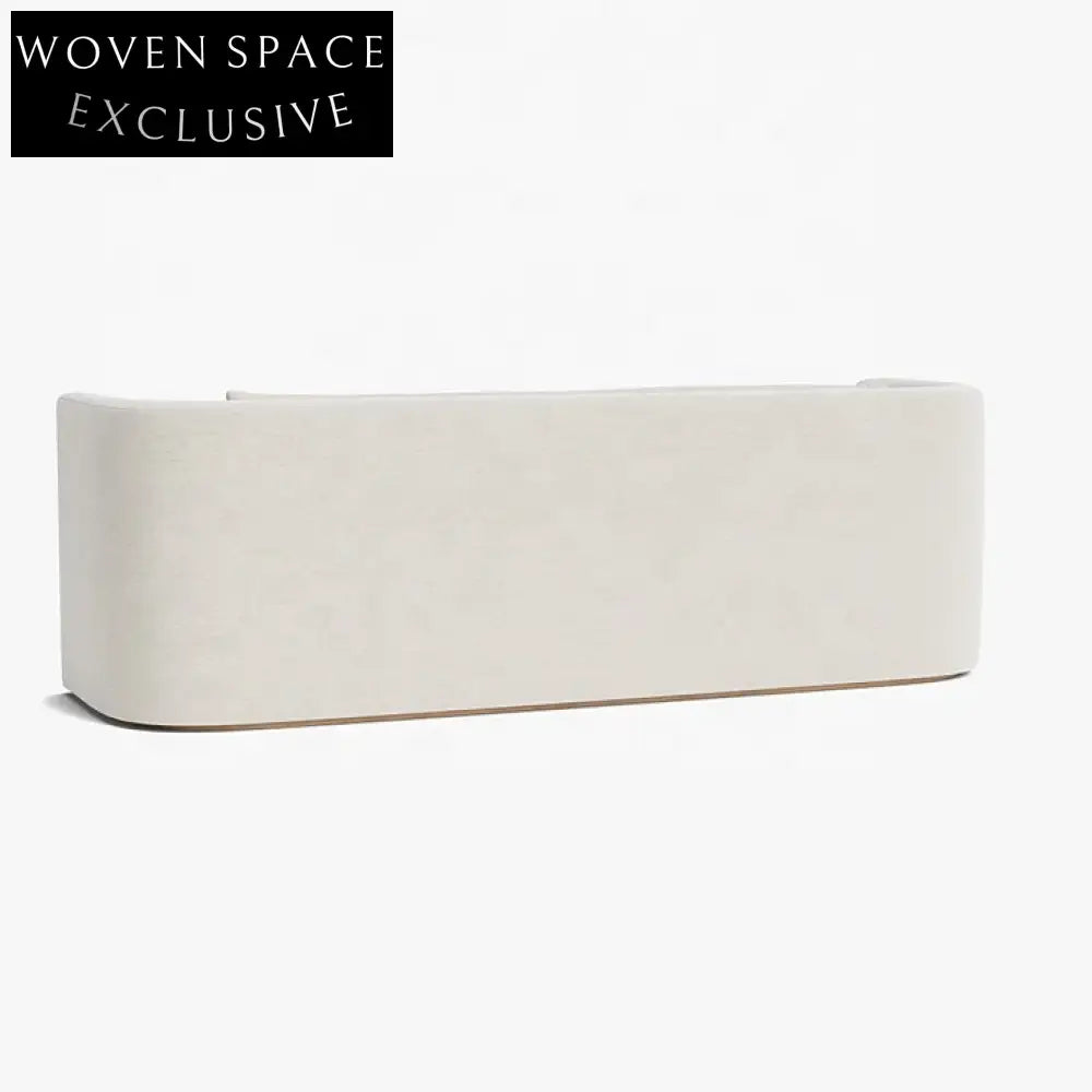 Luxurious Velvet Curved Sofa: Modern Living Room Wooden Frame Couch Design