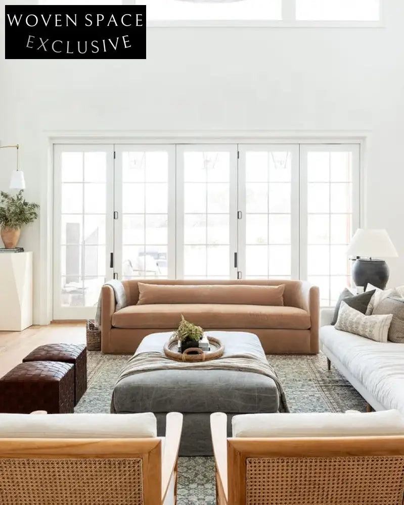 Luxurious Velvet Curved Sofa: Modern Living Room Wooden Frame Couch Design