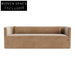 Luxurious Velvet Curved Sofa: Modern Living Room Wooden Frame Couch Design