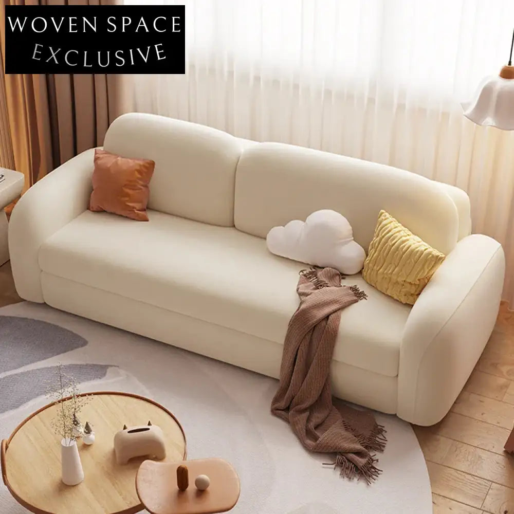 Velvet Fabric Folding Sofa Bed for Living Room, Space-Saving Convertible Lounger