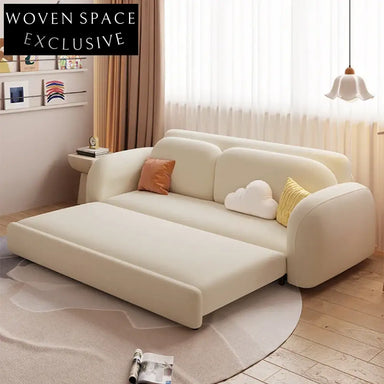 Velvet Fabric Folding Sofa Bed for Living Room, Space-Saving Convertible Lounger