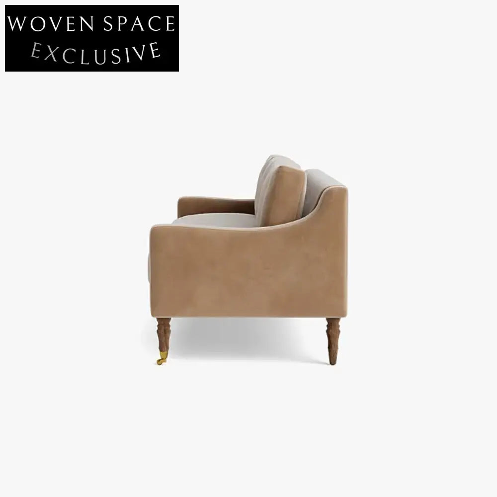 Luxurious Velvet Tufted 3-Seat Sofa for Living Room, Hotel & Wedding Events