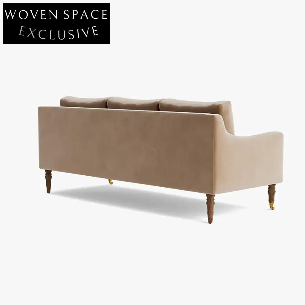 Luxurious Velvet Tufted 3-Seat Sofa for Living Room, Hotel & Wedding Events