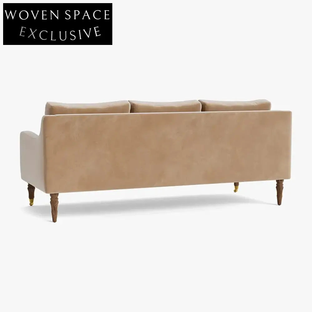 Luxurious Velvet Tufted 3-Seat Sofa for Living Room, Hotel & Wedding Events