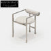 Velvet Upholstered Modern Dining Chair with Metal Legs and Armrests