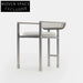 Velvet Upholstered Modern Dining Chair with Metal Legs and Armrests