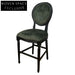 French Classic Solid Oak Louis Velvet Bar Stool Dining Chair