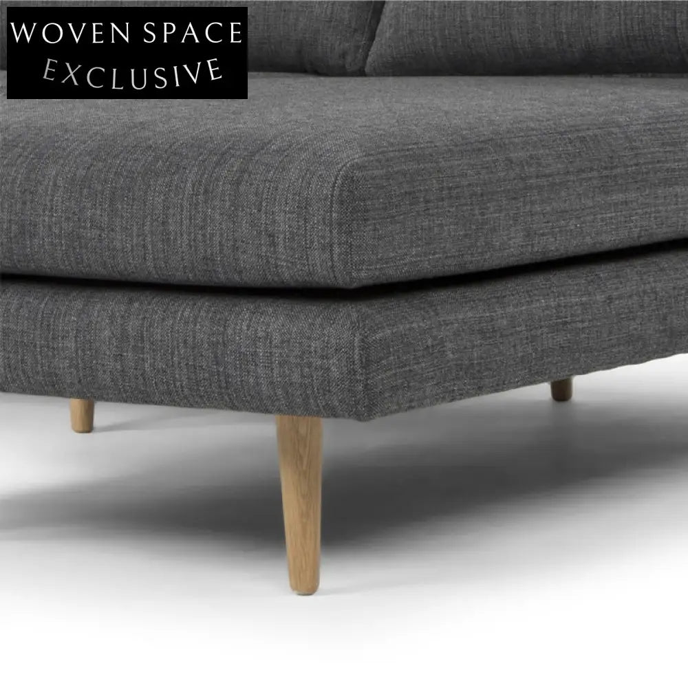 Venga 3 Seater With Right Chaise - Metal Grey Lounge Chair