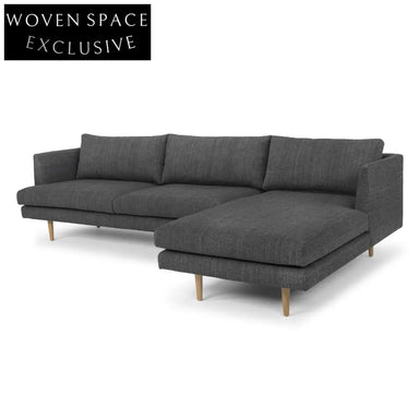 Venga 3 Seater With Right Chaise - Metal Grey