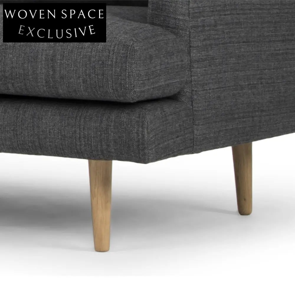 Venga 3 Seater With Right Chaise - Metal Grey Lounge Chair