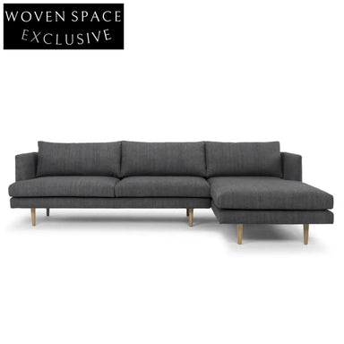 Venga 3 Seater With Right Chaise - Metal Grey Lounge Chair