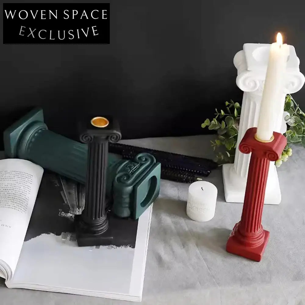 Venus Goddess Roman Column Resin Sculpture Candle Holder