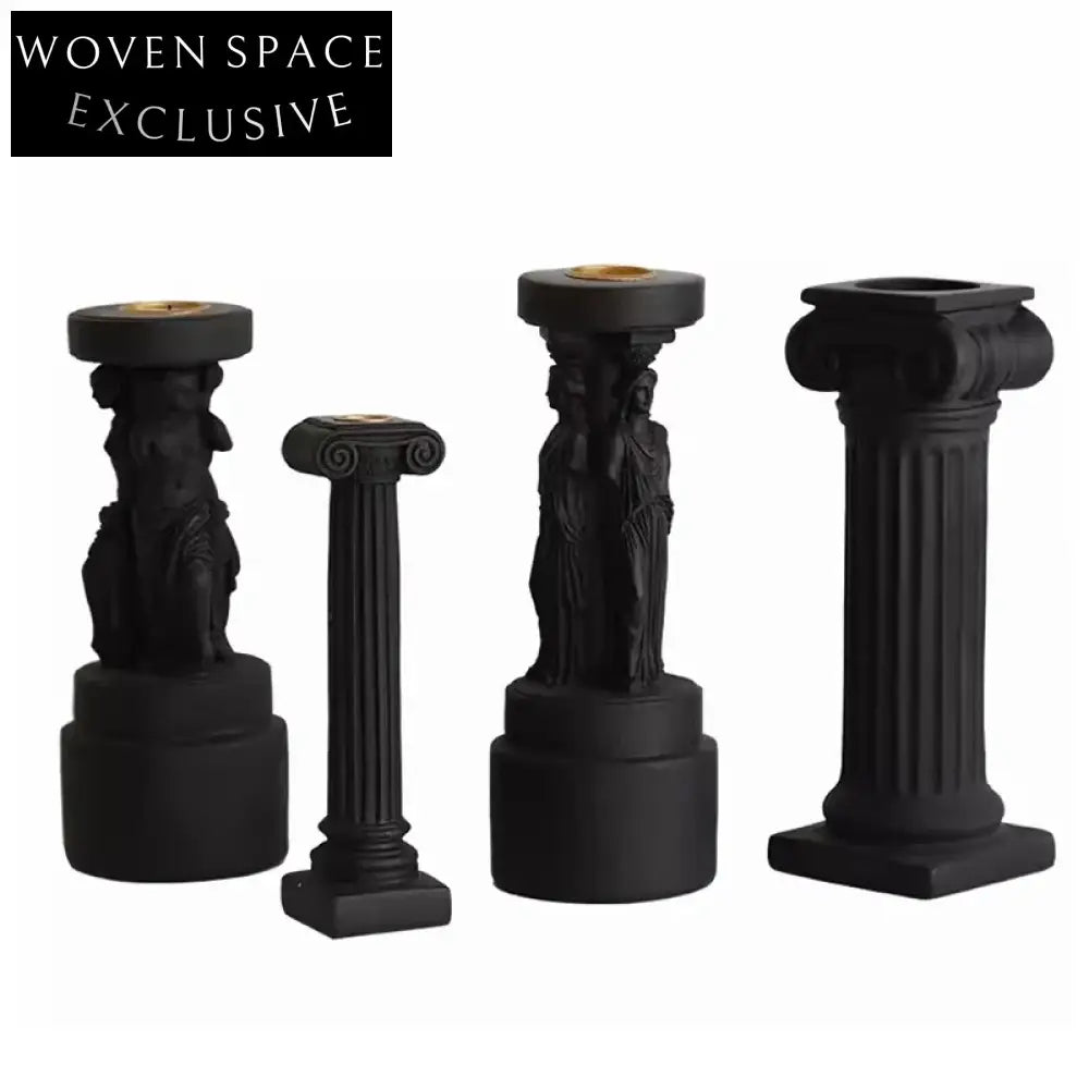 Venus Goddess Roman Column Resin Sculpture Candle Holder