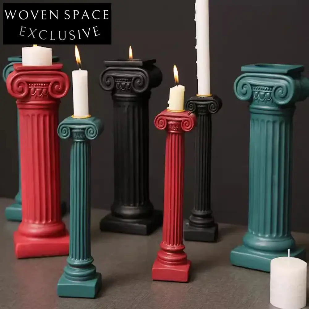 Venus Goddess Roman Column Resin Sculpture Candle Holder