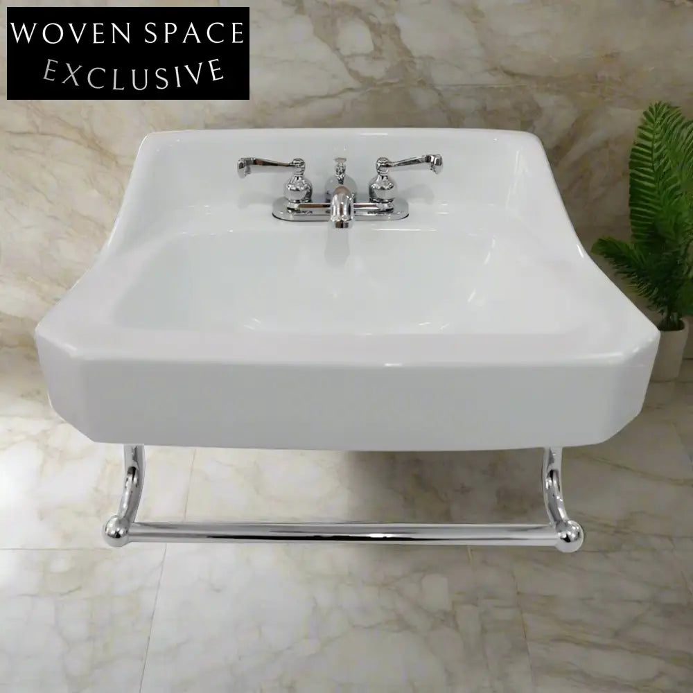 Ver Retro Hanging Basin Cabinet Set Silver set (faucet purchased separately)