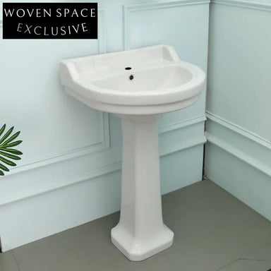 Vériane Classic Retro Ceramic Pedestal Basin Single hole without accessories