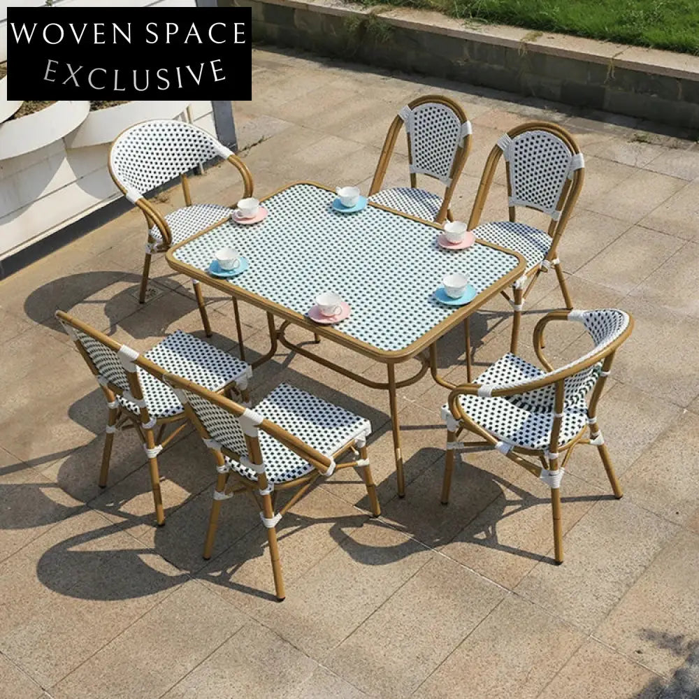 Versatile All-Weather Rattan French Bistro Outdoor Patio Dining Chair Collection