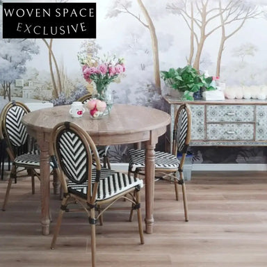 Versatile All-Weather Rattan French Bistro Outdoor Patio Dining Chair Collection