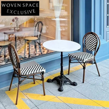 Versatile All-Weather Rattan French Bistro Outdoor Patio Dining Chair Collection