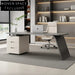 Versatile L-Shaped Modern Home Office Desk with Side Cabinet Storage