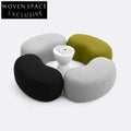 Versatile Modern Fabric Floor Ottoman Stool Pouf for Living Room Seating