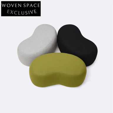 Versatile Modern Fabric Floor Ottoman Stool Pouf for Living Room Seating
