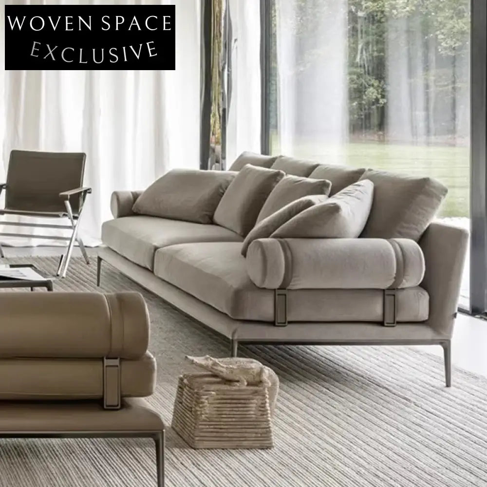 Versatile Modern Italian Luxury Leather Modular Living Room Sectional Sofa