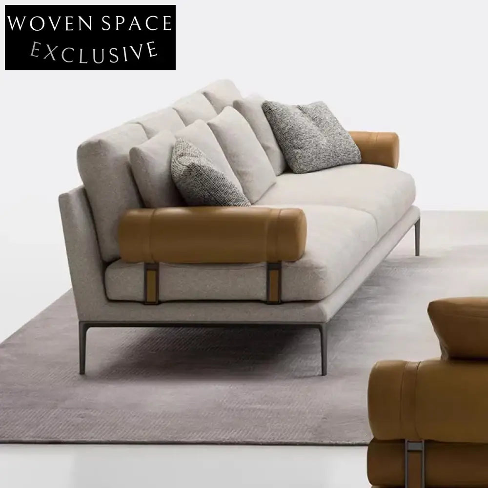 Versatile Modern Italian Luxury Leather Modular Living Room Sectional Sofa