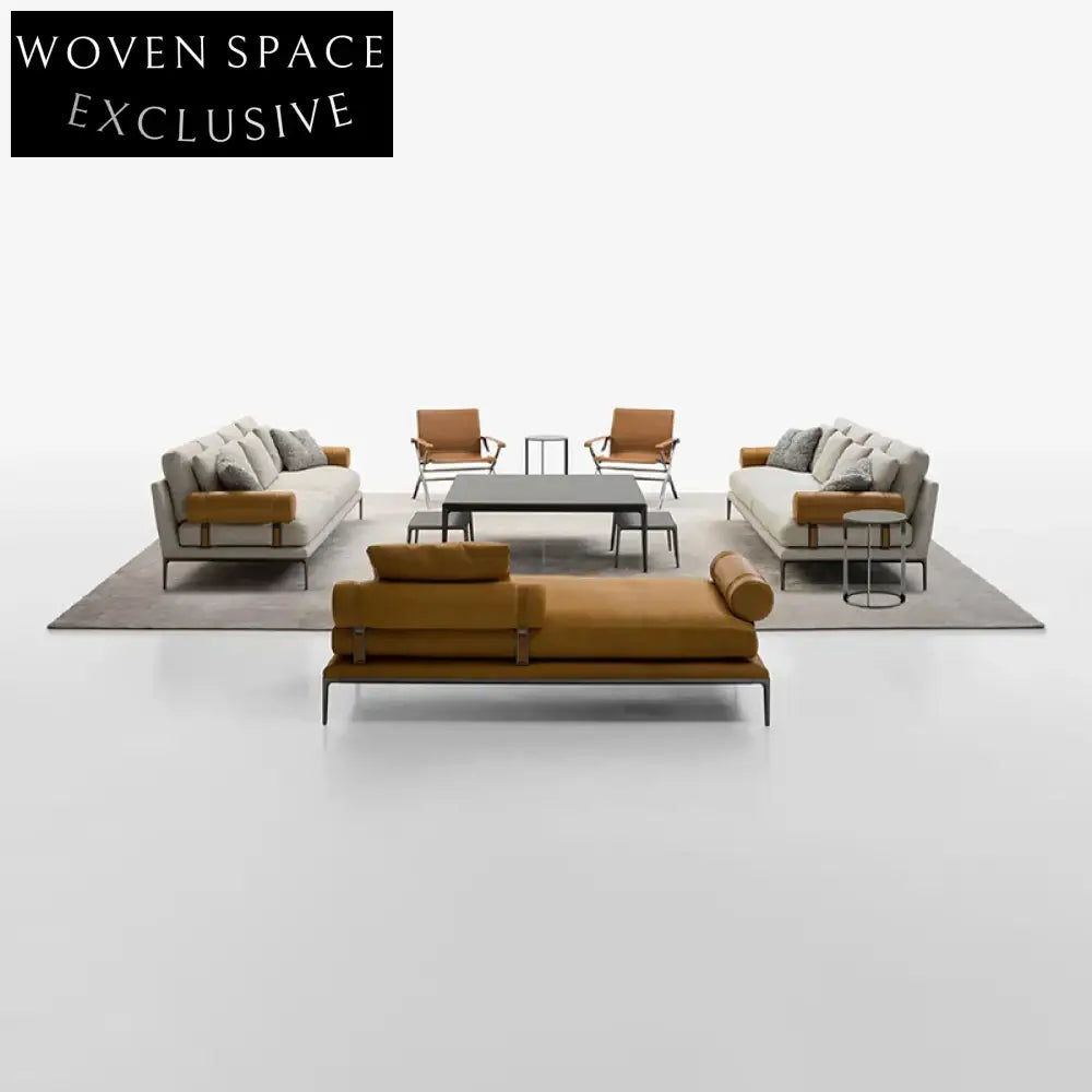 Versatile Modern Italian Luxury Leather Modular Living Room Sectional Sofa