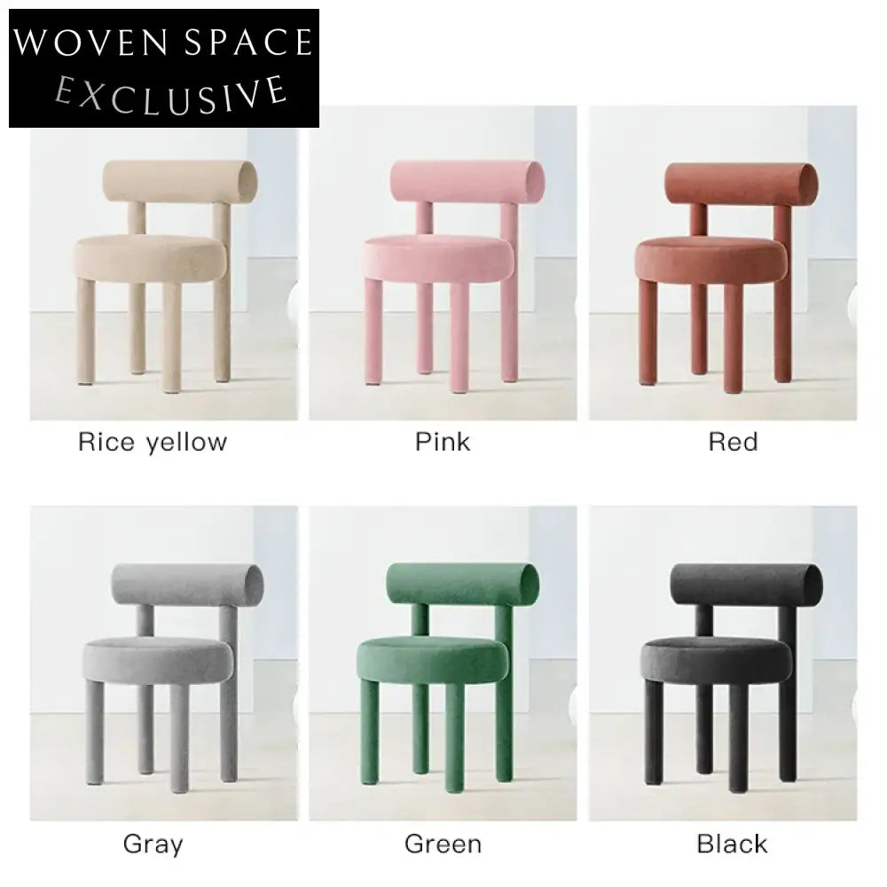 Versatile Modern Velvet Dining Chair with Backrest for Home or Cafe