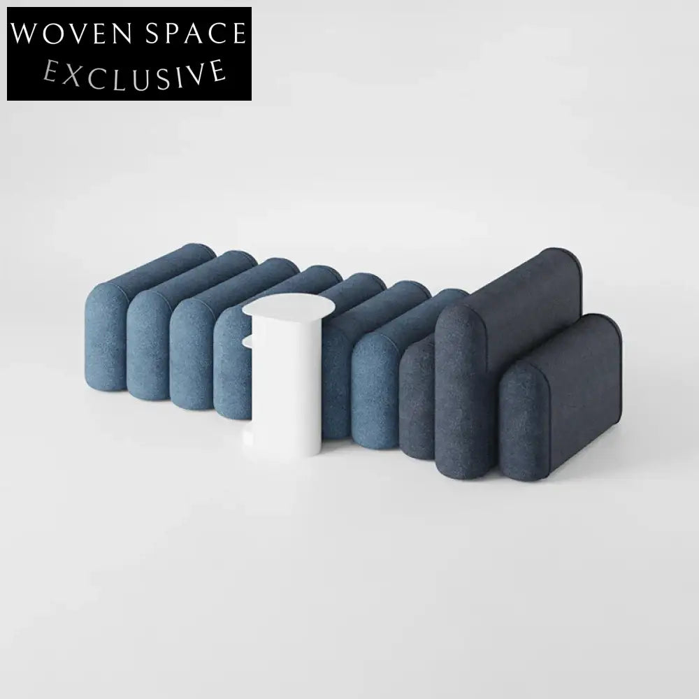 Versatile Nordic Fabric Upholstered Ottoman Bench - Modern Living Room Seating