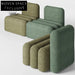 Versatile Nordic Fabric Upholstered Ottoman Bench - Modern Living Room Seating