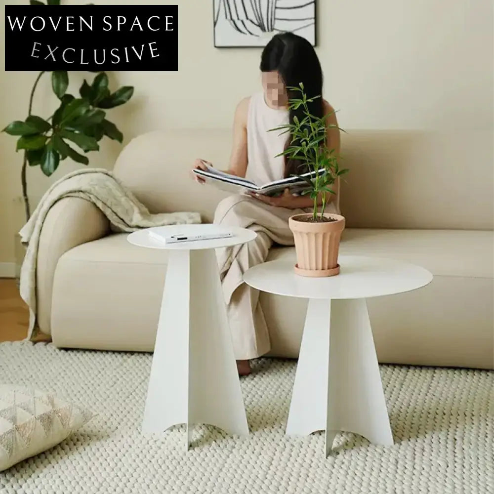 Versatile Nordic Metal Round Side End Table for Modern Living Rooms