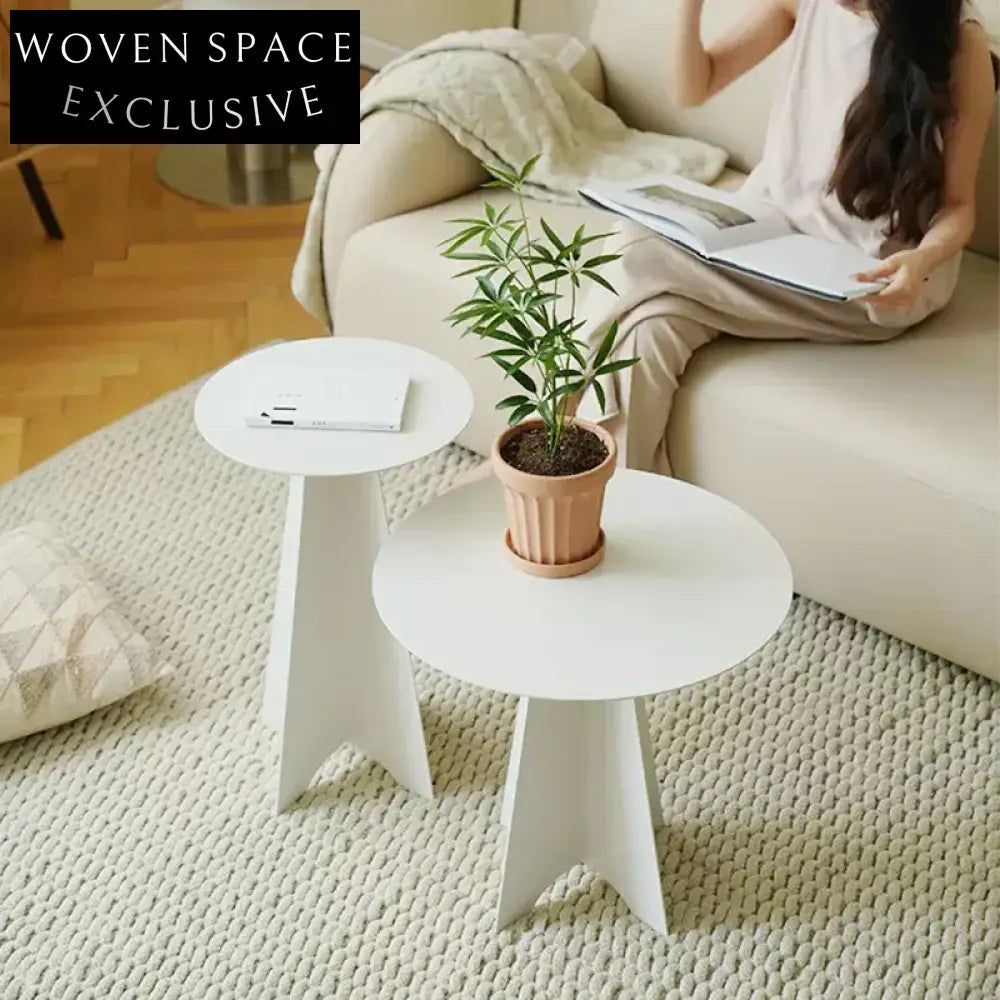 Versatile Nordic Metal Round Side End Table for Modern Living Rooms