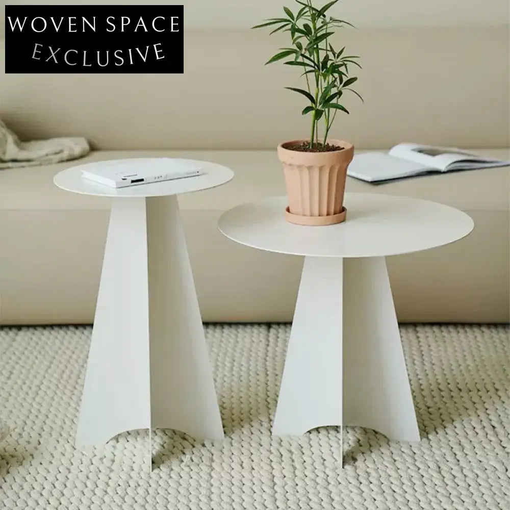 Versatile Nordic Metal Round Side End Table for Modern Living Rooms