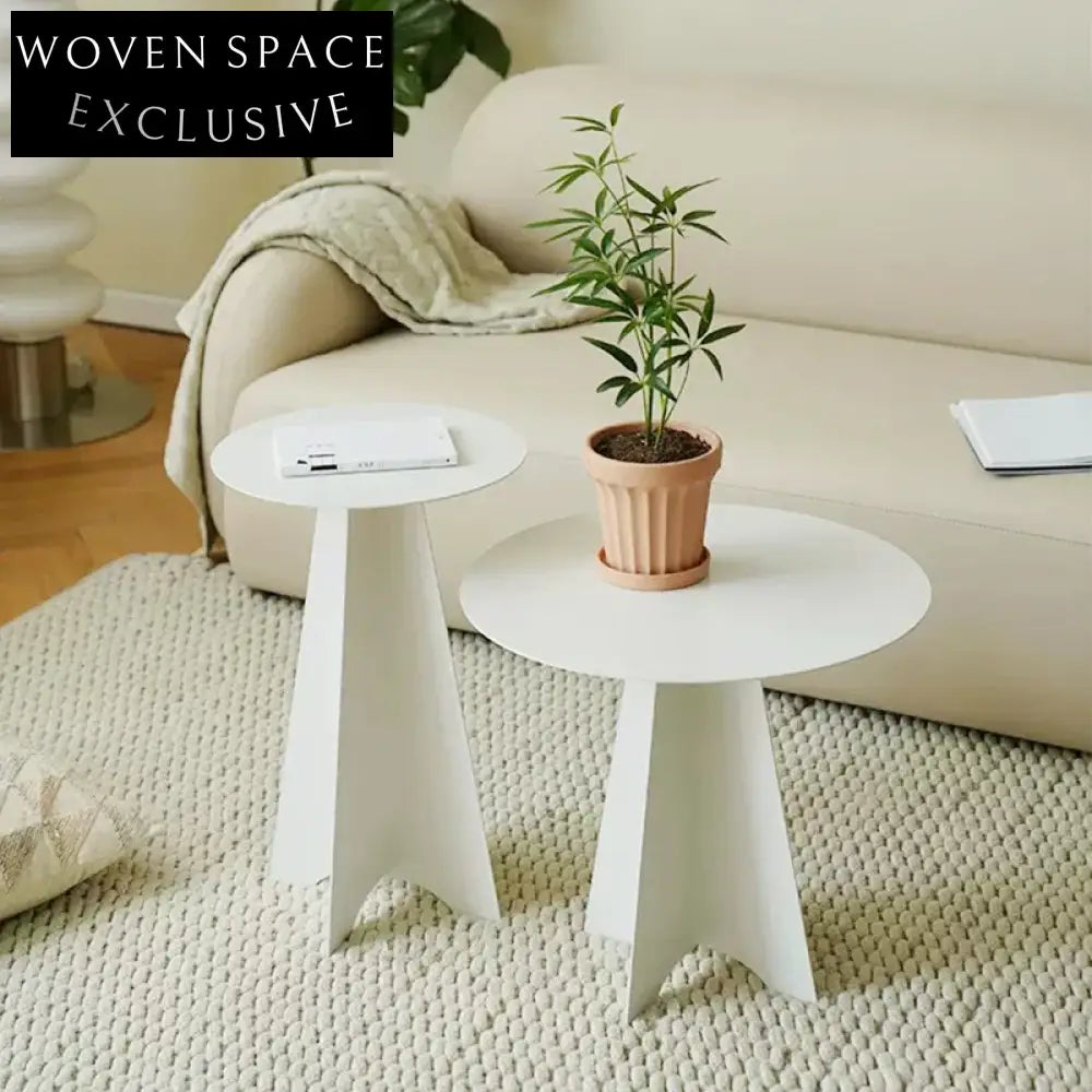 Versatile Nordic Metal Round Side End Table for Modern Living Rooms