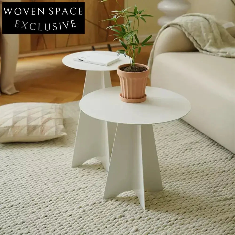 Versatile Nordic Metal Round Side End Table for Modern Living Rooms