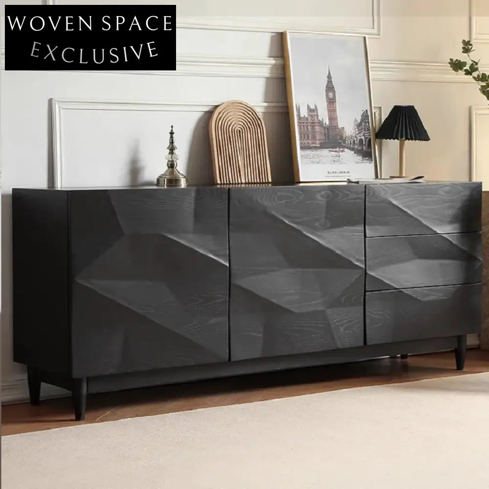 Versatile Nordic Solid Wood Sideboard for Living Room, Kitchen, Bedroom Storage Cabinet