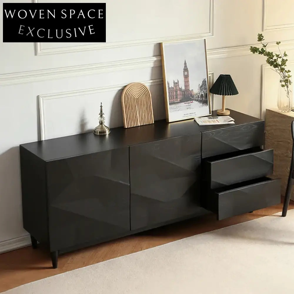 Versatile Nordic Solid Wood Sideboard for Living Room, Kitchen, Bedroom Storage Cabinet