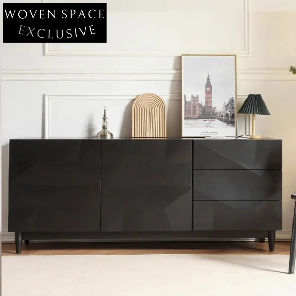 Versatile Nordic Solid Wood Sideboard for Living Room, Kitchen, Bedroom Storage Cabinet