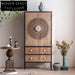 Versatile Retro Wooden Storage Console Cabinet with Open Door Display