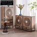 Versatile Retro Wooden Storage Console Cabinet with Open Door Display