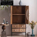 Versatile Retro Wooden Storage Console Cabinet with Open Door Display