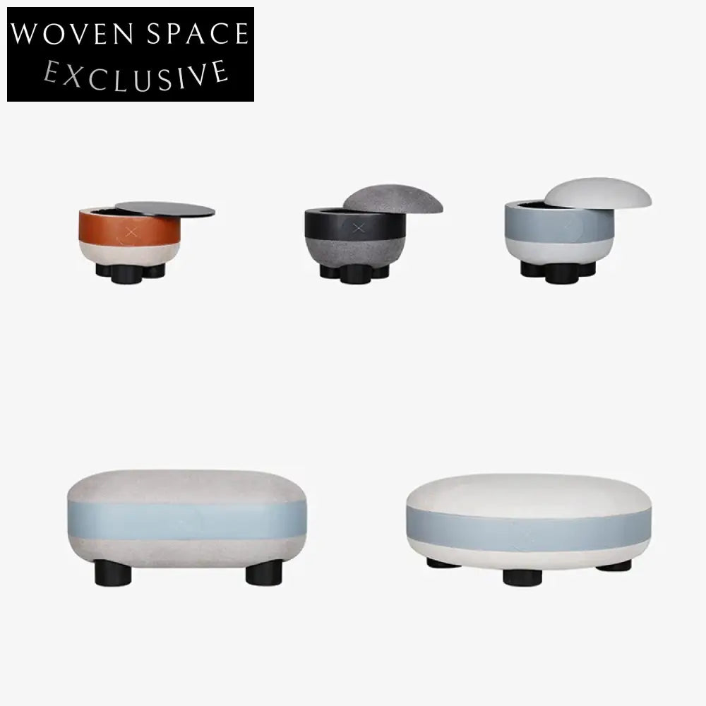 Versatile Round Storage Ottoman with Legs, Fabric Upholstered Living Room Stool