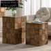 Versatile Solid Fir Wood Storage Side Table for Living Room Home Decor