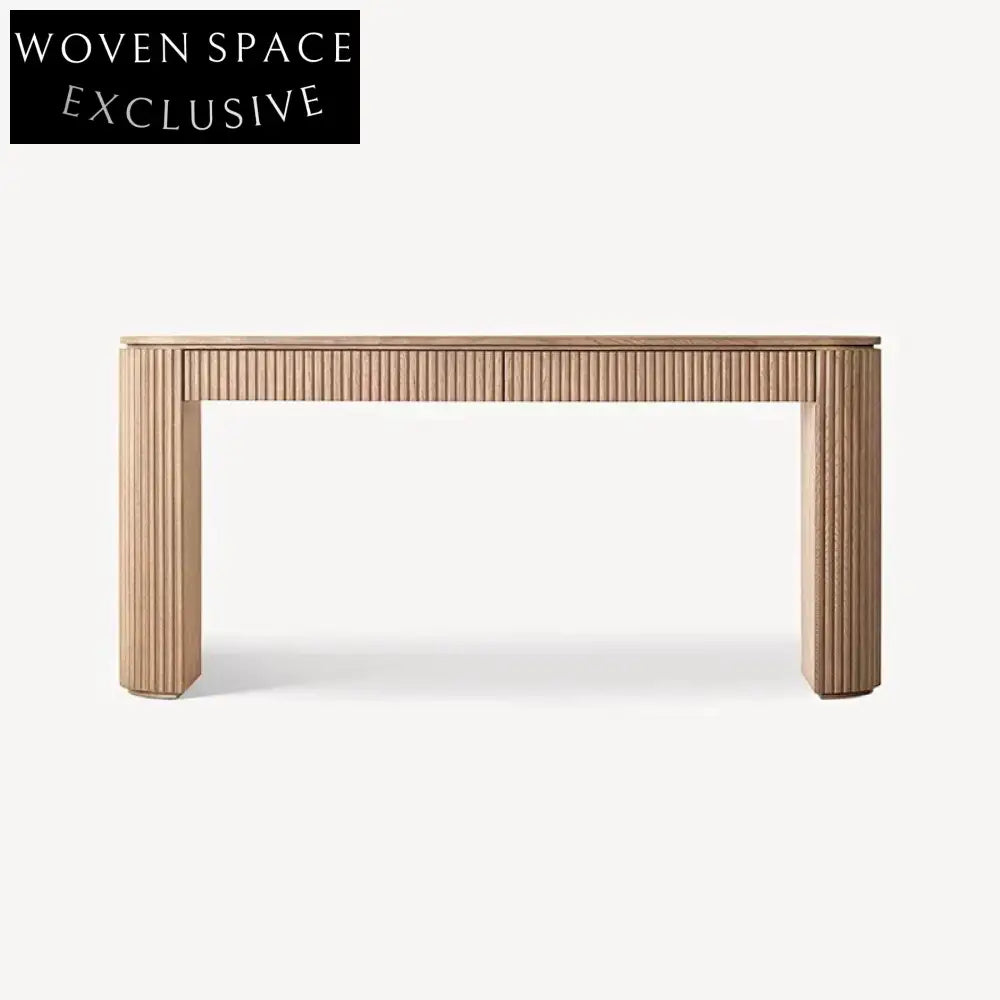 Versatile Solid Oak Wood Makeup Vanity Console, TV Unit Table